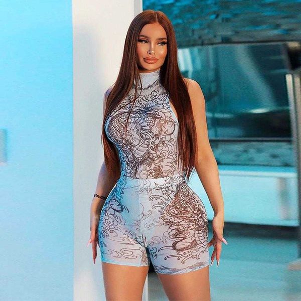 

womens nightclub pant mesh printed half turtleneck cotton padded clothes, White