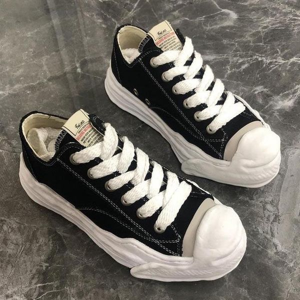 

maison mihara yasuhiro sole canvas shoes men toe cap mmy shoe women