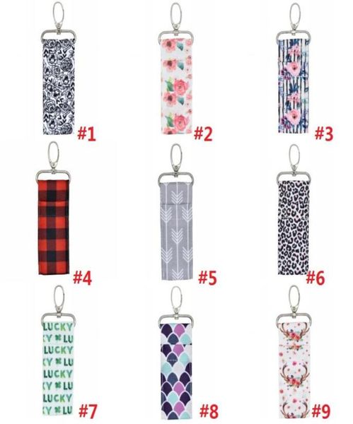 

women lipstick holder cross ripple colorful printed patterns chapstick lipstick holder lip balm keys rings pouch keychain bags4988147