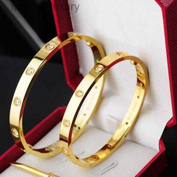 

classic 5.0th love bracelet bangle for woman man titanium steel screw screwdriver designer bangles bracelets 18k gold jewelry never fade wit, Black