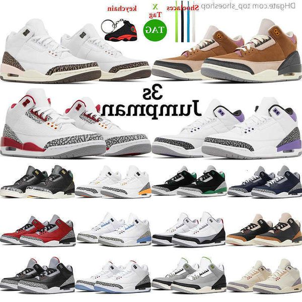 

5a neapolitan 3 men basketball shoes winterized unc jumpman 3s dark iris cardinal red j3 mocha black cement mens trainers sports