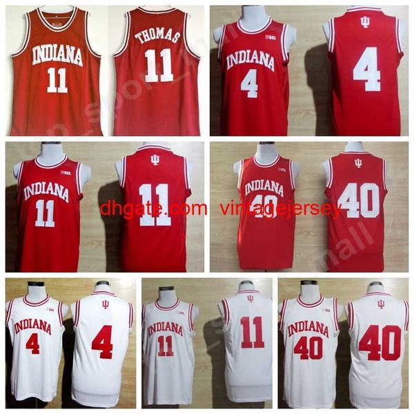 

college basketball indiana hoosiers jerseys isiah thomas 11 victor oladipo jersey 4 cody zeller 40 red white uniform sport sale, Black