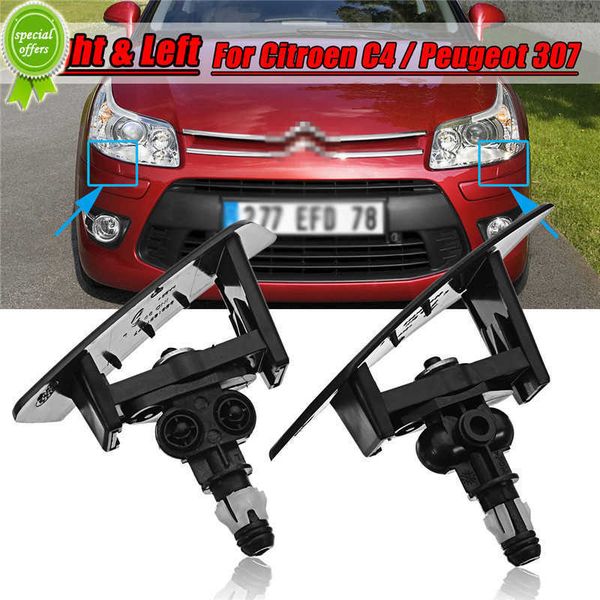 

new 1pair left / right car headlight cleaning washer headlamps water washing spray washer nozzle for citroen c4 for peueot 307