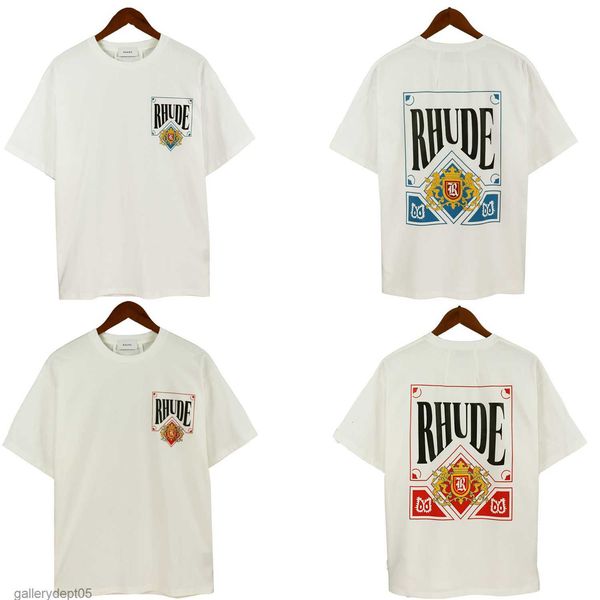 

23ss rhude t shirt mens spring autumn t-shirts letter print short sleeve us size m-xxl, White;black