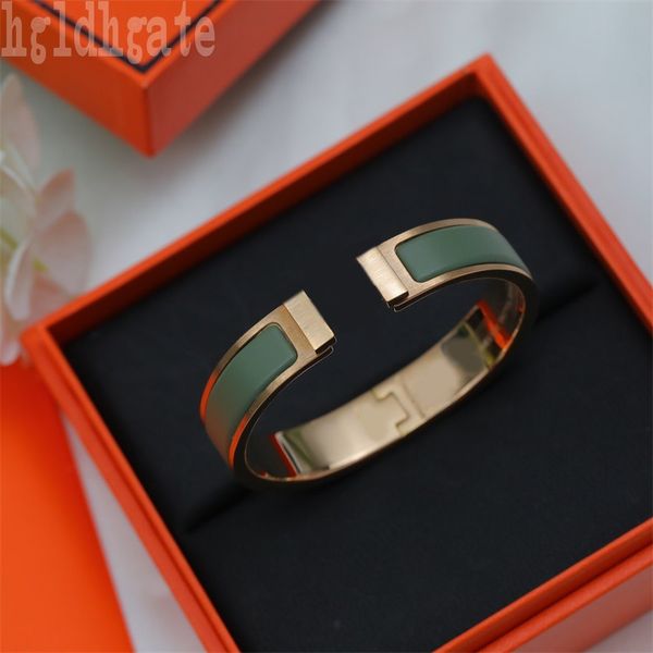 

leisure designer bracelets for women luxury braclets party lovers letters ornaments titanium steel rose gold color mens enamel bangle nice l, Black