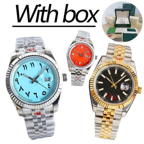 

Arabic mens Watches 41mm automatic 904L stainless steel strap 36mm ladies watch date waterproof sapphire With box Middle East watch DHgate Montre De Luxe watches