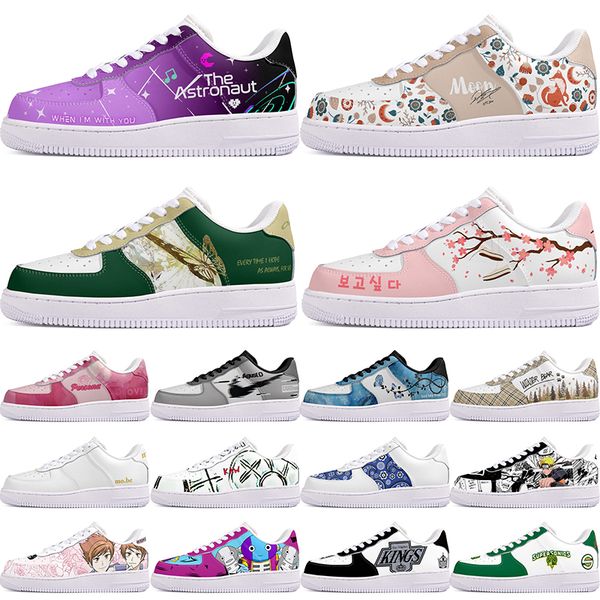 

DIY shoes winter clean fashion autumn mens Leisure shoes one for men women platform casual sneakers Classic cartoon graffiti trainers sports 103479