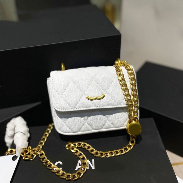 

23p women designer mini flap quilted bag tote caviar leather gold heart ball metal hardware chain diamonds lattice lipstick crossbody should