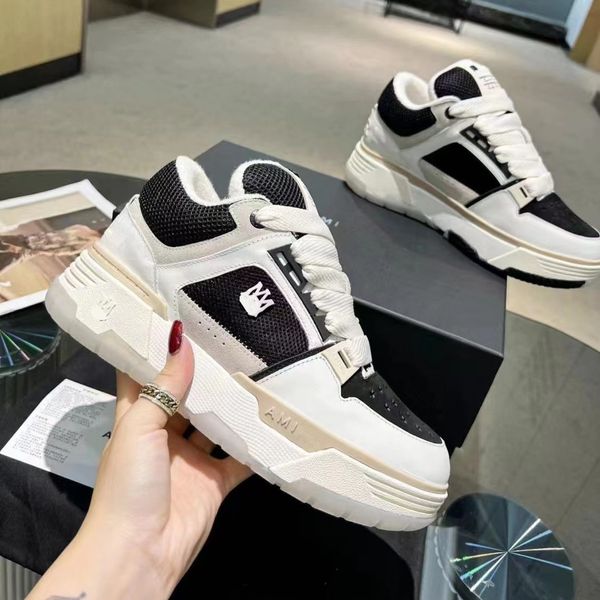 Amis shoes High Quality Imiri Shoes with Box Skelet Bones Casual Shoe Runway Skel Top Low High- Men Women Us11 Basketball Running Black White Leather Lace Up Ss998 11