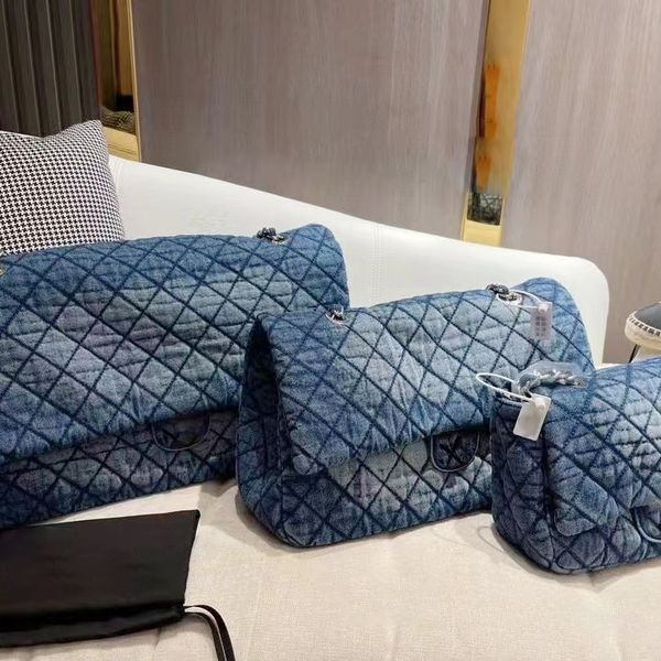 

class flap cf denim designer bag handbag luxury flap flap cover bag diamond gold chain bag crossbody bag vintage pleated tannin bag