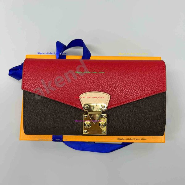 

genuine leather purse card holder luxurys designer wallet men women's holders single coin black lambskin wallets key pocket, Red;black