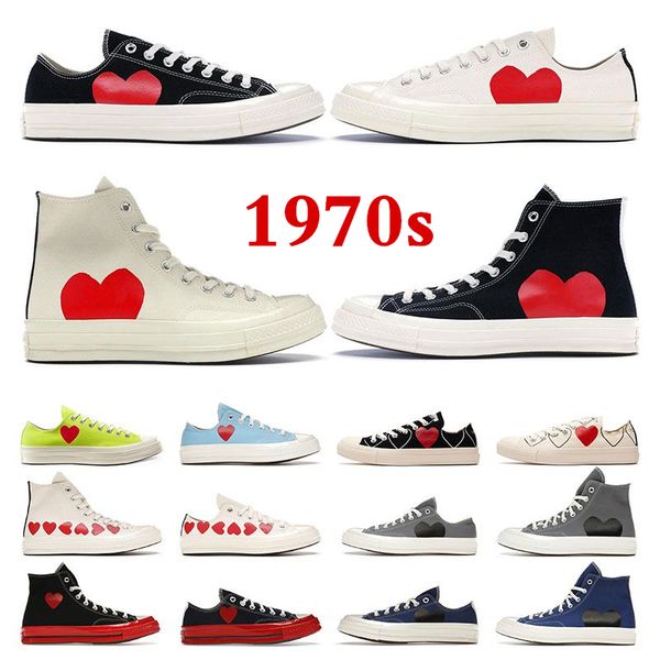 

men women casual shoes 1970s canvas shoe 1970 flat play grey eyes low multi hearts mens sneakers sports trainers size 35-44, Black