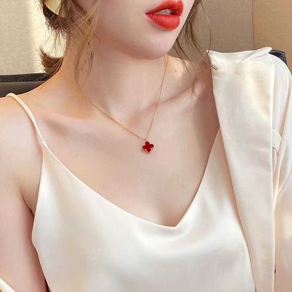 

van clover necklace designer four leaf clover pendant lucky van clover necklace fadeless color fast allergy double-sided 18k, Silver