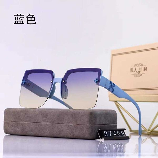 

designer sunglasses new sunglasses women's frameless personality big face thin polarized men's street pgraphy driving glasses tren, White;black