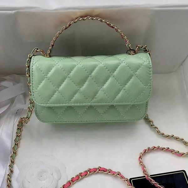 

multicolor metal portable women mini shoulder bag cowhide leather quilted designer wallet card holder trend evening birkin sachet luxury han