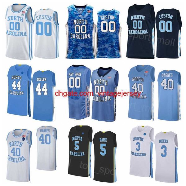 

north carolina tar heels 5 marcus paige jersey college basketball 3 kennedy meeks 40 harrison barnes 52 james worthy 44 tyler zeller 42 jerr, Black