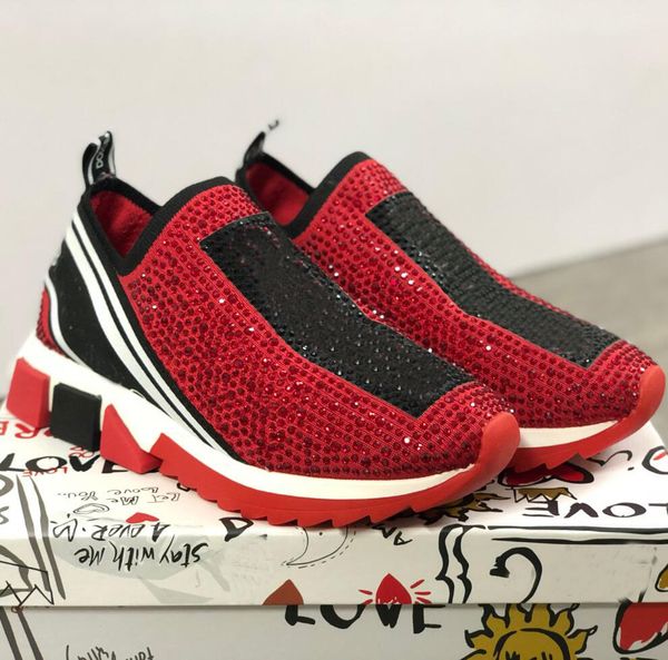 

23s/s perfect men mens stretch sneakers shoes low-trainers men mesh sorrento runner sock chaussures casual comfort walking eu38-46.box, Black