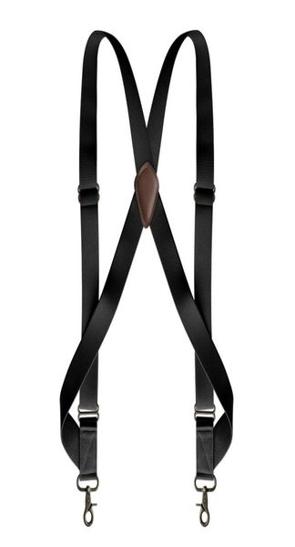 

heavy duty trucker suspenders for men work 25cm wide xback with 2 side clips hooks adjustable elastic big tall trouser braces 222552824, Black;white