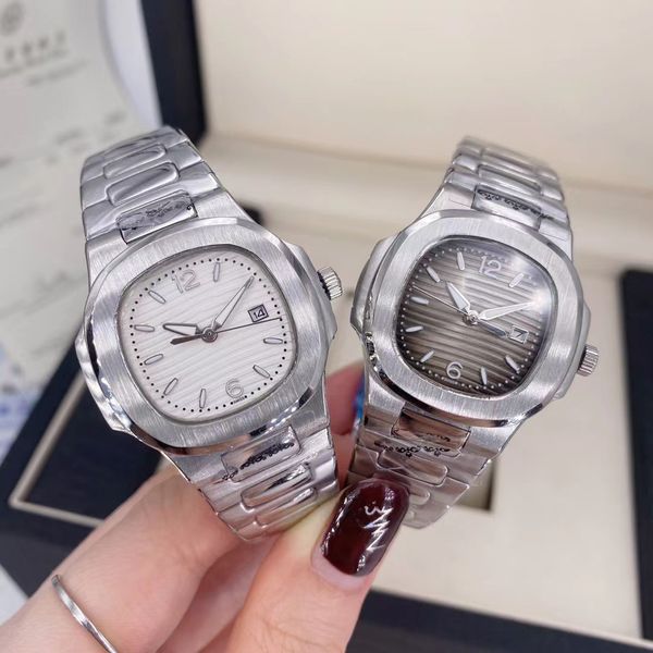 

high-quality women's quartz watch 32mm size stainless steel sapphire glass super luminous, Slivery;brown