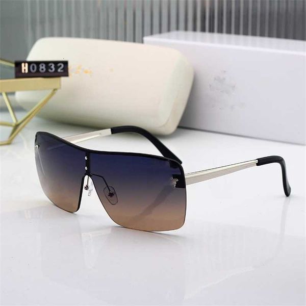 

designer sunglasses 2023 new sunglasses men's overseas glasses one-piece women's ultraviolet protection, White;black