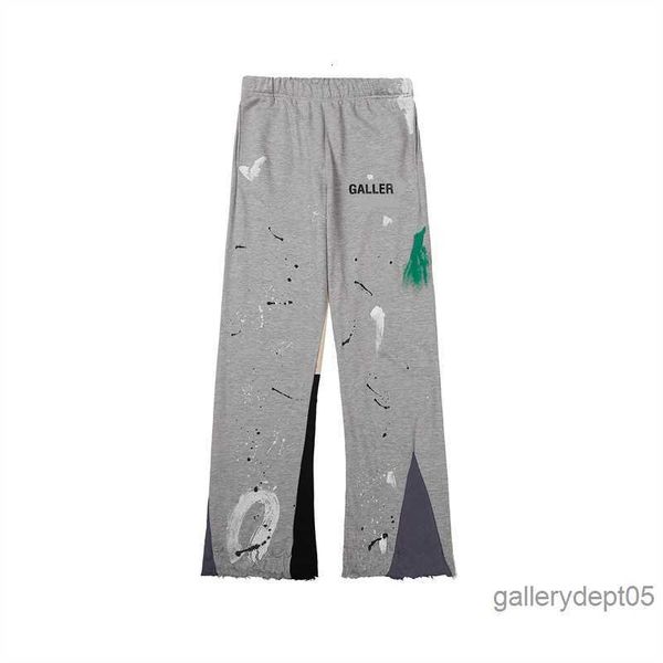 

men's pants men galleries sweatpants dept speckled letter print women's couple loose versatile casual straight 01, Black