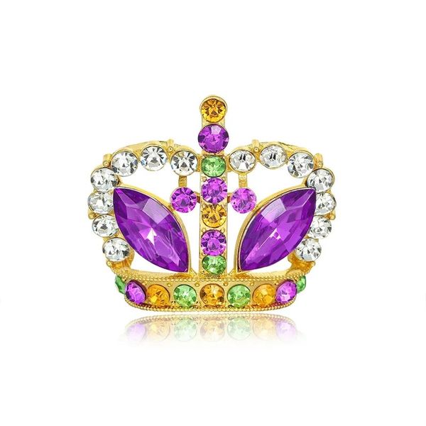 

crystal rhinestone princess queen crown brooch pin tiara crown brooches for women girls crown tiara for wedding party banquet birthday jewel, Gray