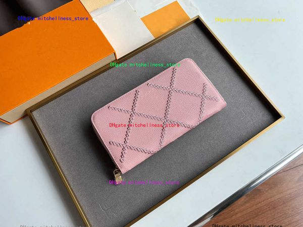 

women purse designer fashion genuine leather all-match ladies single zipper classic purses leather wallets wallet with box, Red;black