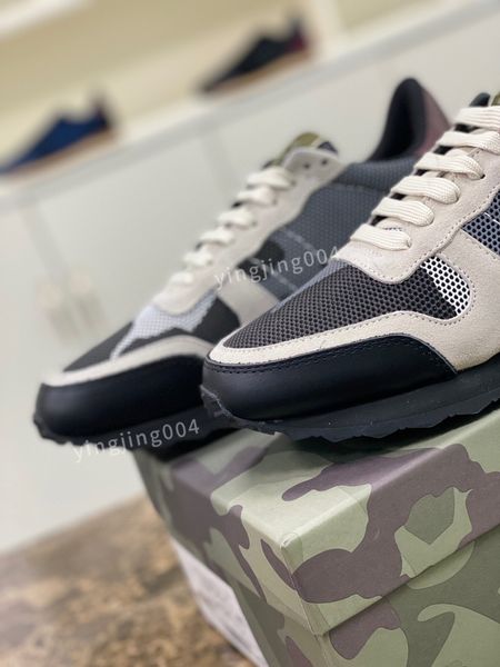 

2023 designer mens boots sneaker fashion casual shoes leather stripes shoe walking mens sports trainers sneakers, Black