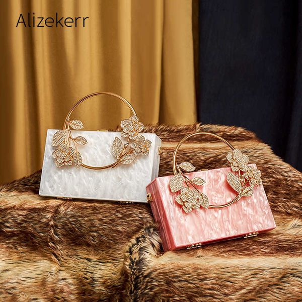 

evening bag women rhinestone acrylic box clutch bags for wedding party metal dia