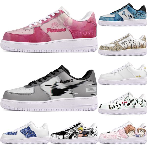 

DIY shoes winter Glossy fashion autumn mens Leisure shoes one for men women platform casual sneakers Classic cartoon graffiti trainers comfortable sports B-SF_F8-40-2