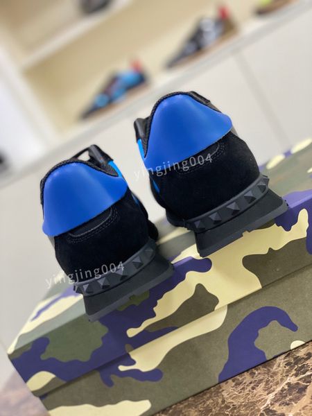 

2023 luxury fashion boots designer shoes real leather handmade multicolor gradient sneakers men shoe, Black