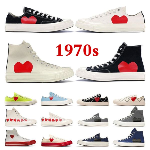 

men women casual shoes 1970s canvas shoe 1970 flat play black white eyes low multi hearts mens sneakers sports trainers size 35-44