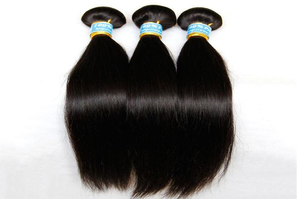 

peruvian virgin hair straight 34pcs lot unprocessed 8a peruvian remy human hair extensions peruvian hair weave bundles 3224049, Black