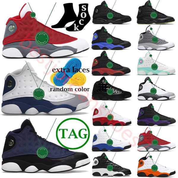 

red flint 13s basketball shoes men jumpman del sol reverse bred court purple lucky green trainers black grey starfish