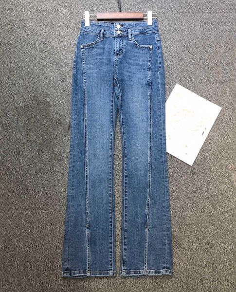 

2023 designer womens jeans female retro designer jeans women's jacket jacket female milan runway designer dress casual long-sleeved clo, Blue