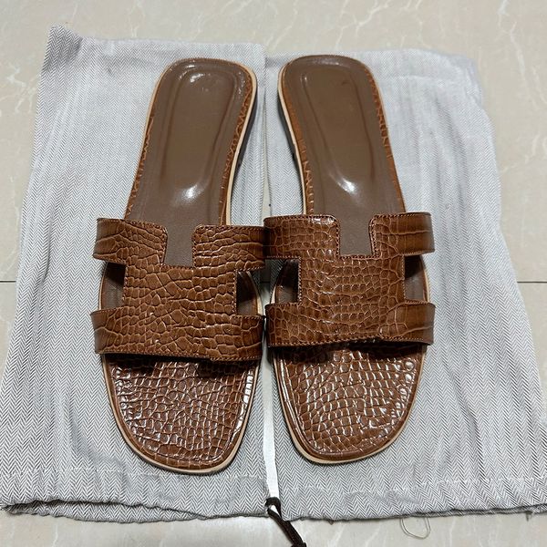 

size 35-43 designers slippers for women lazy floral slides woman flats platform sandals rubber brocade gear sole mule flip flops beach causa, Black
