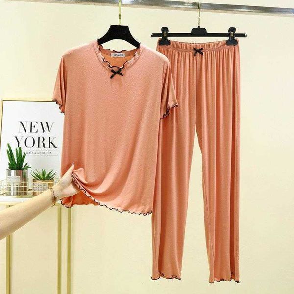 

bow modal pajamas spring and summer outdoor student age reducing homewear short