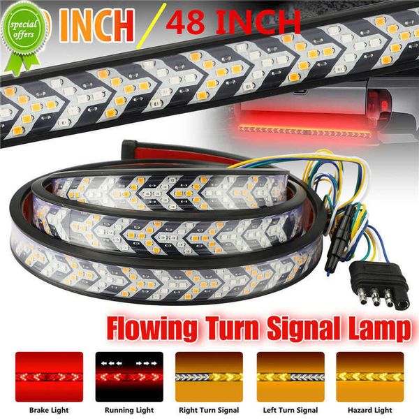 

new 48 inch pickup light bar fishbone car tail light highlight steering brake function pickup truck signal warning running light
