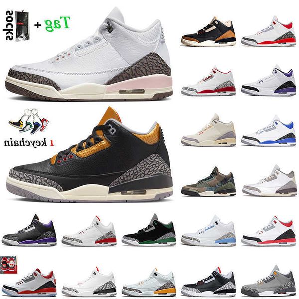 

wholesale authentic fashion 3 women mens basketball shoes j3 jumpman 3s fire red black gold neapolitan dark mocha muslin unc trainers sneake
