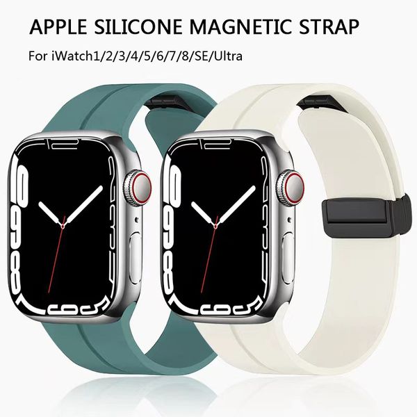 

apple watch band silicone adjustable sport foldable band wristbands straps replacement for iwatch series 8 7 6 5 4 3 se men women