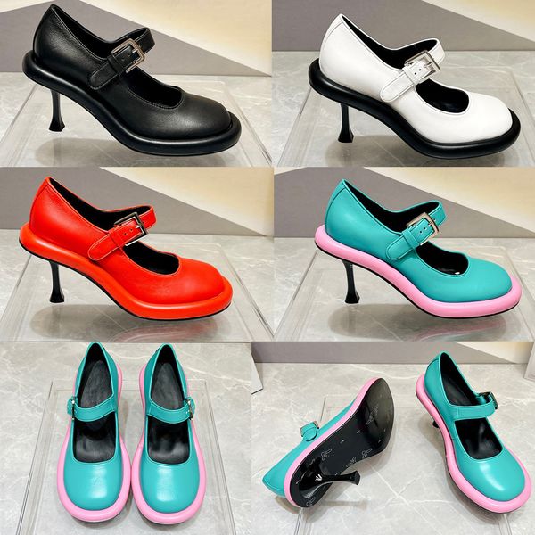

casual shoes 2023 designer pumps jw sandals bumpertube loafer muler mulers anderson mary jane single shoe high heels big head 9cm genuine le, Black