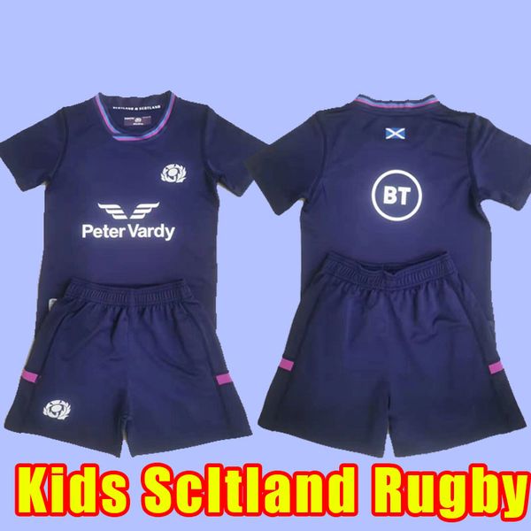 

kids 2022 2023 scotland rugby jersey 22 23 national team rugby shirt word cup tshirt sevens home away league sevens training pants shorts fu, Black;gray