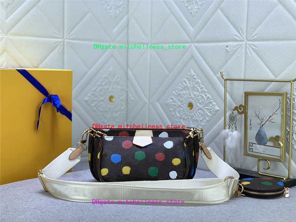 

designer luxury x yayoi kusama x yk pochette mini m46385 m44823 shoulder bag