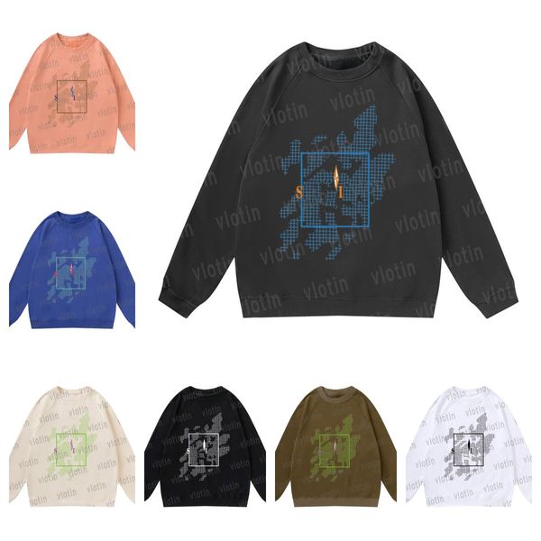 

designer tone men's long sleeve sweatshirt stone casual pullover o-neck black hoodie women's 18 candy color long sleeve sweater i, White
