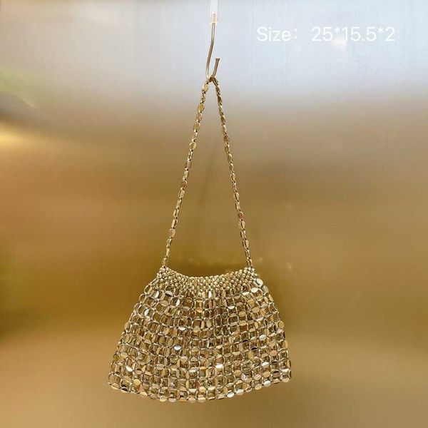 

women's bag 2023 new korean small fresh aluminum chain mobile phone bag small square bag dinner bag single shoulder underarm bag 230401