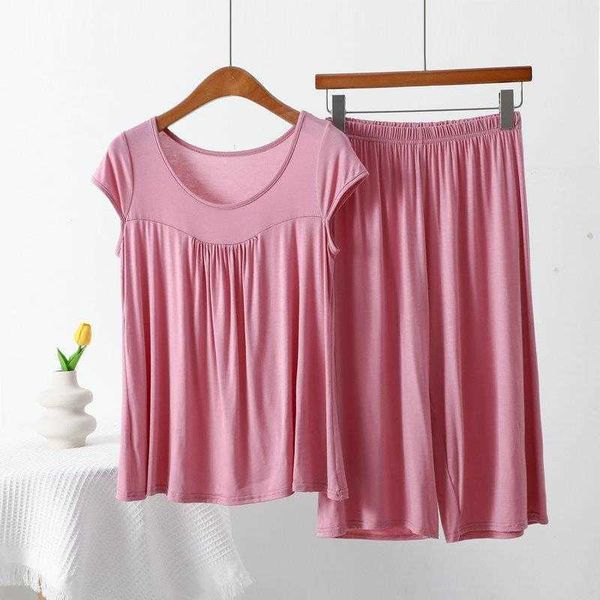 

summer pajamas womens round neck homewear pullover thin sleeveless cropped