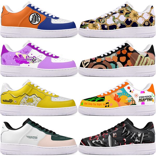 

DIY shoes winter comfortable autumn mens Leisure shoes one for men women platform casual sneakers Classic cartoon graffiti trainers comfortable sports 68963