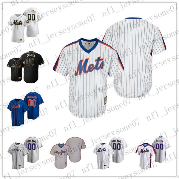 

custom mens women youth new york''mets''white blue authentic 2020 home jersey, Blue;black