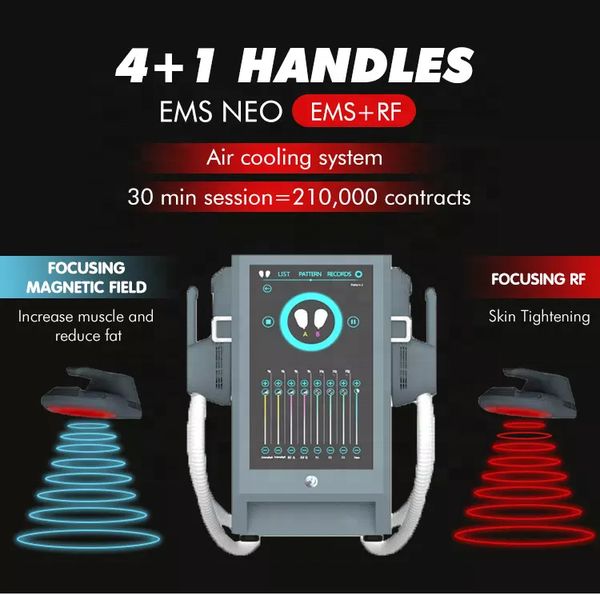 

ems muscle building slimming machine 4 handles hiemt rf emslim muscle stimulator sculpting body shaping weight loss reduce fat removal beaut