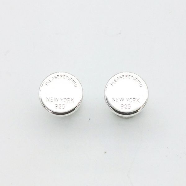 

t-tag stud new 925 sterling silver zircon heart tiff heart attractive elegance temperament earrings men women designer original luxury brand, Golden;silver